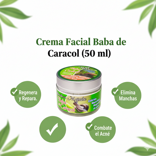 Crema de baba de caracol Naturaleza Mapuche