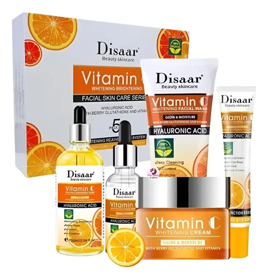 Set completo de skincare con vitamina C